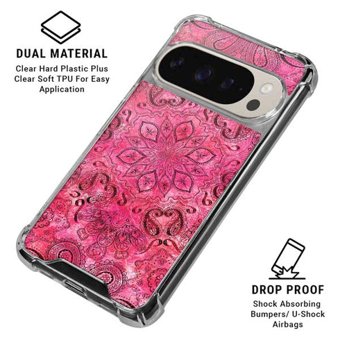 Pink Zen Ginseng Pixel 9/9 Pro Clear Case